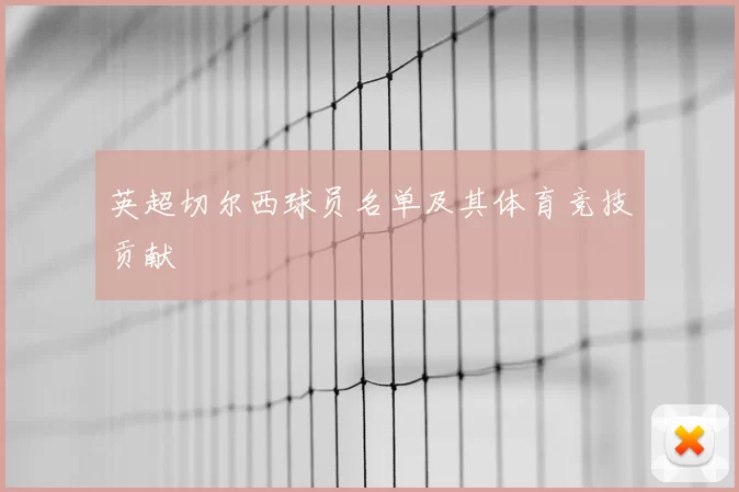 英超切尔西球员名单及其体育竞技贡献